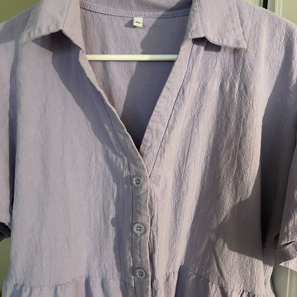 DEEP SELF Women's Summer Casual Short Sleeve Button Down Romper | Size XL - Picture 4 of 5